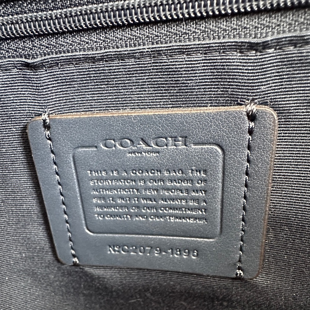 Coach Jes Tote Horse and Carriage Leather Silver Blue Jay 1896 - Picture 8 of 17
